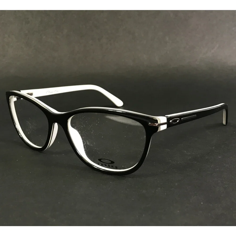 Oakley Eyeglasses Frames Stand Out OX1112-0653 Black White Cat Eye 53-17-136